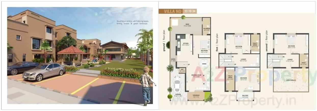 Layout of real estate project Sun Villa Bunglows located at Vastral, Ahmedabad, Gujarat