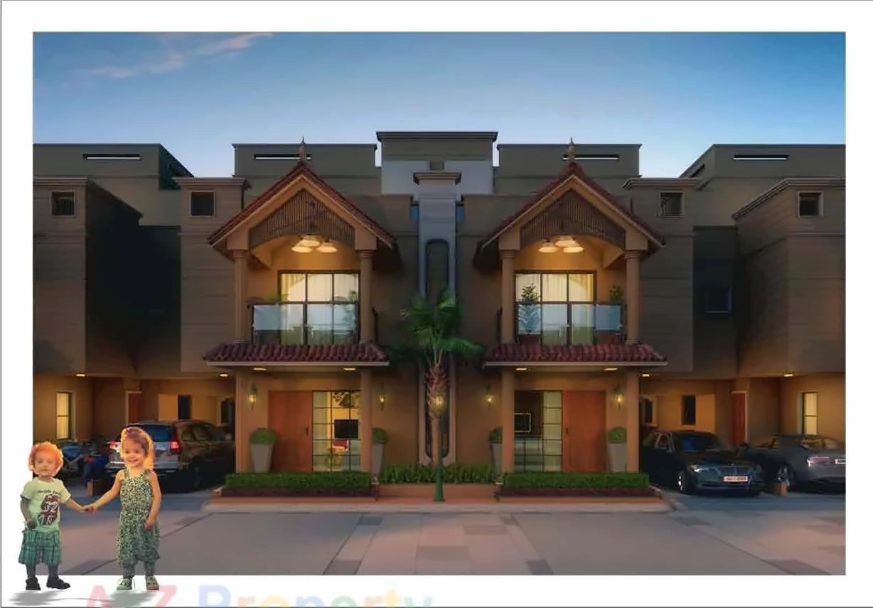 3D Elevation of real estate project Sun Villa Bunglows located at Vastral, Ahmedabad, Gujarat