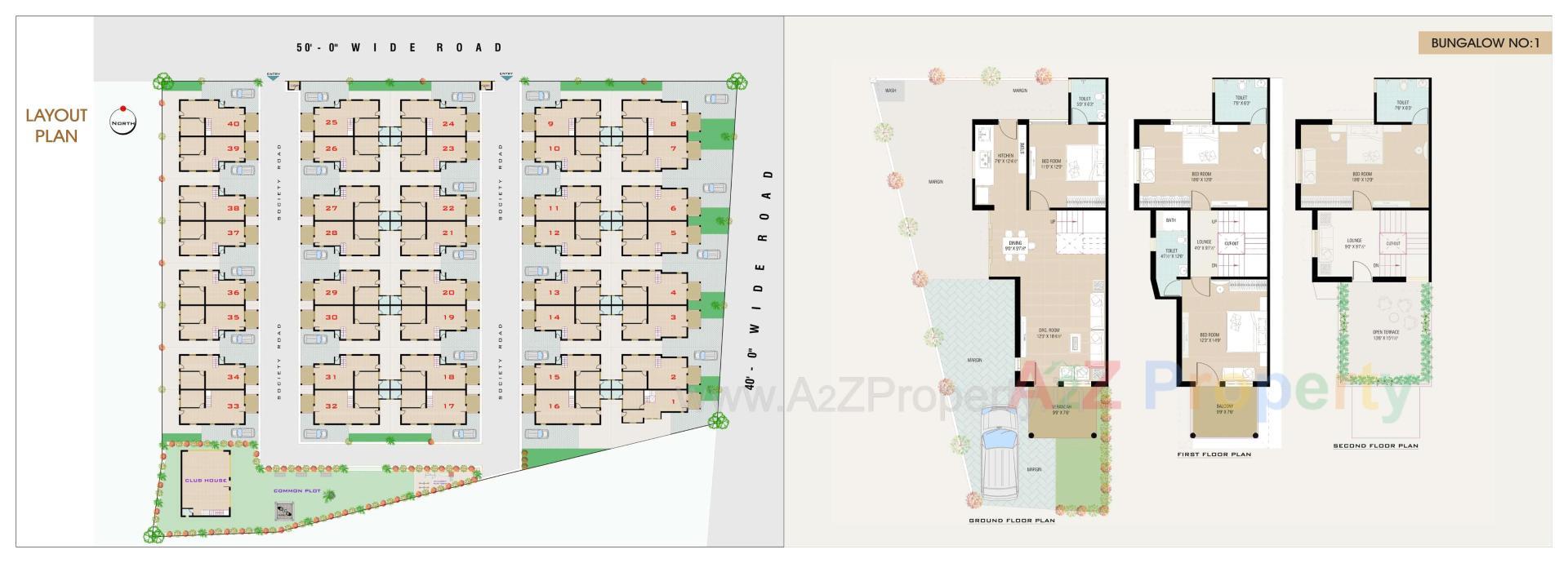 Layout of real estate project Sun Villa Royal located at Ahmedabad, Ahmedabad, Gujarat