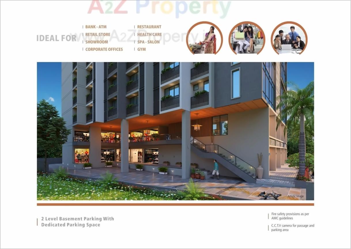 3D Elevation of real estate project Suncor Plaza located at Ghodasar, Ahmedabad, Gujarat