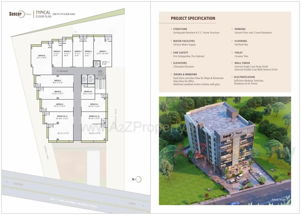  of real estate project Suncor Plaza located at Ghodasar, Ahmedabad, Gujarat