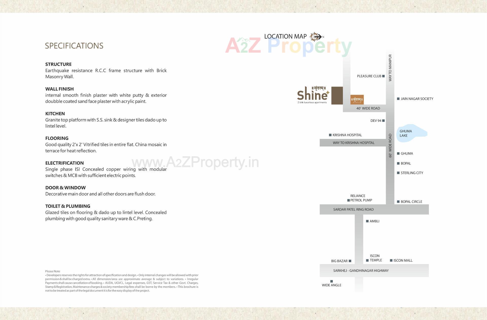  of real estate project Sundaram Shine located at Ghuma, Ahmedabad, Gujarat