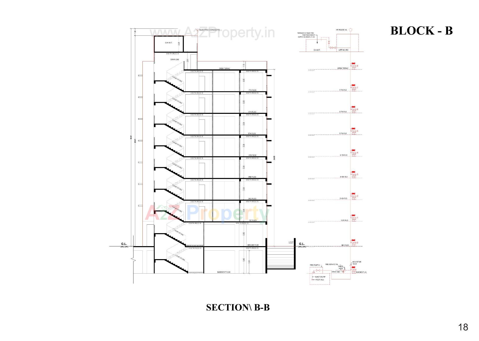 Layout of real estate project Sundaram Sparsh located at Ghuma, Ahmedabad, Gujarat