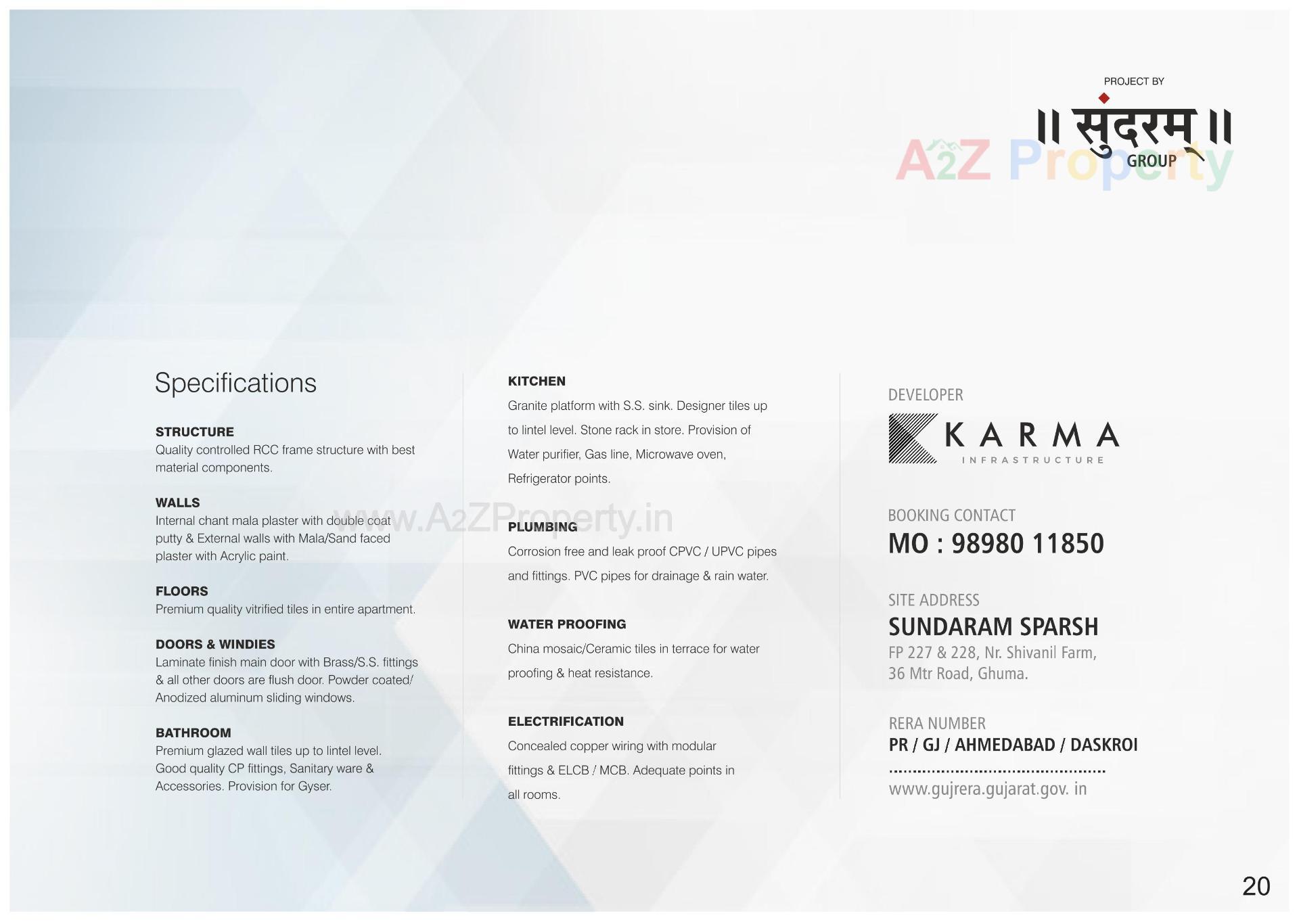  of real estate project Sundaram Sparsh located at Ghuma, Ahmedabad, Gujarat