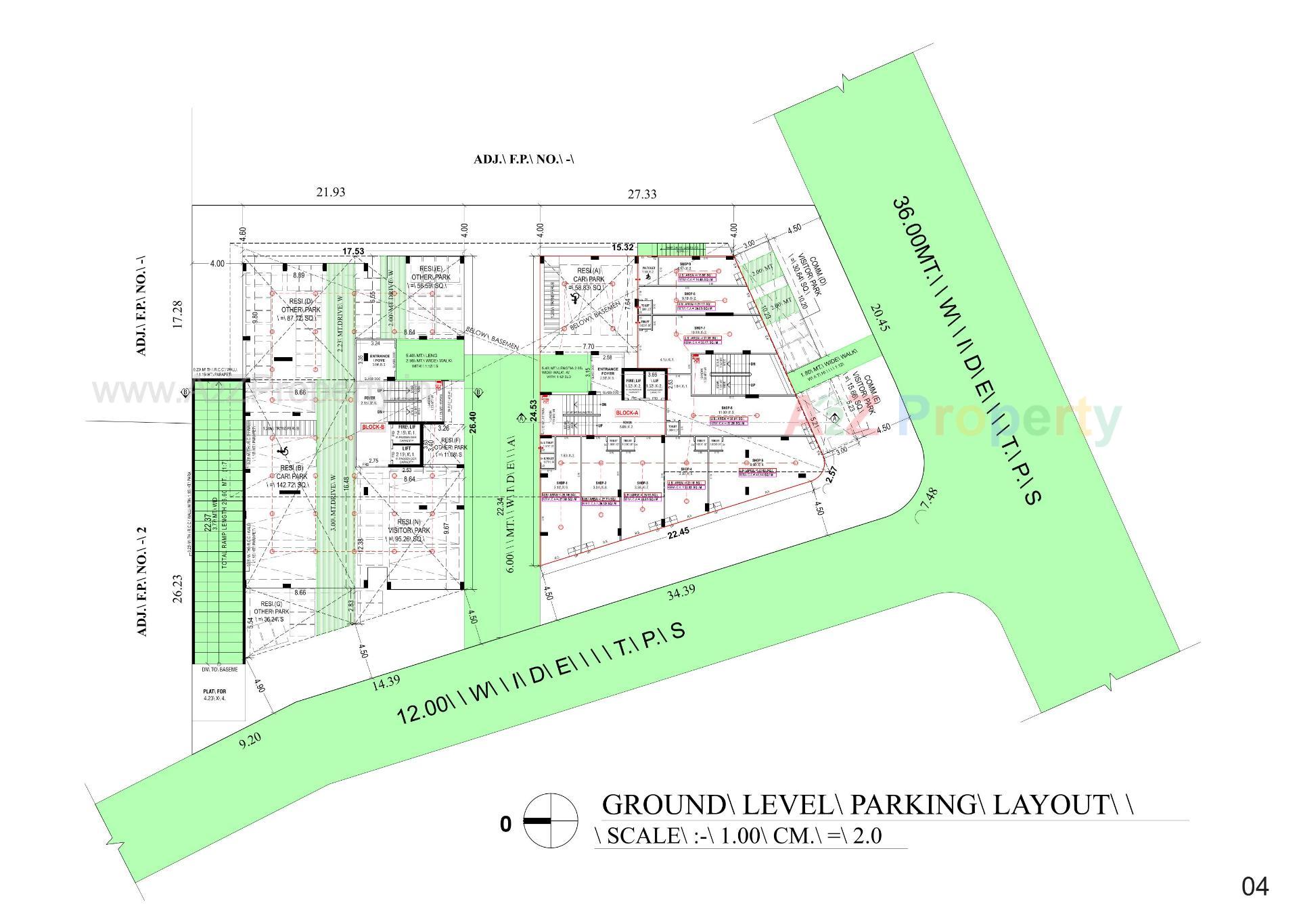Layout of real estate project Sundaram Sparsh located at Ghuma, Ahmedabad, Gujarat