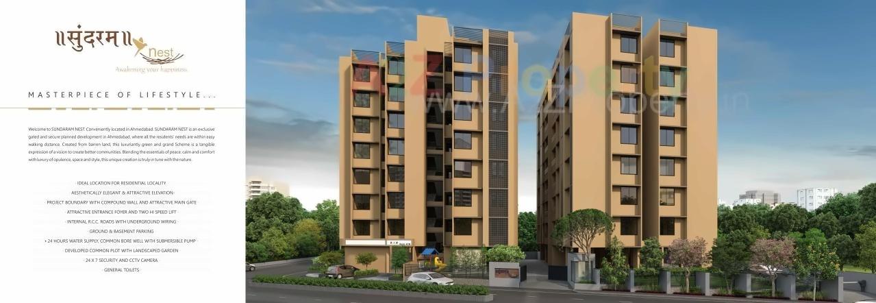 3D Elevation of real estate project Sundram Nest located at Shilaj, Ahmedabad, Gujarat