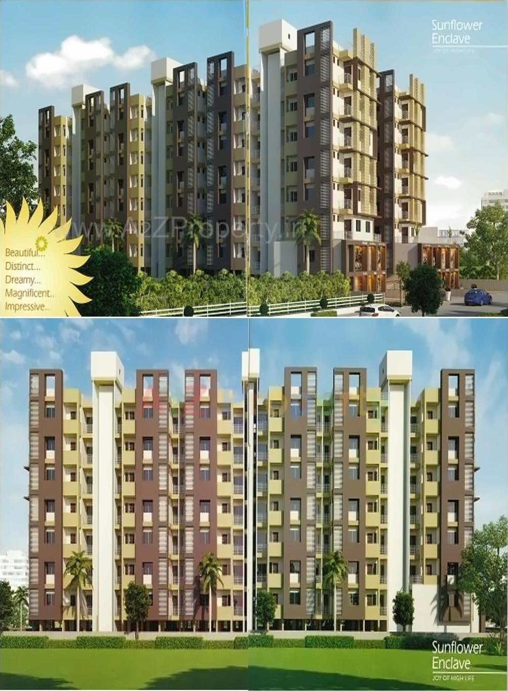 3D Elevation of real estate project Sunflower Enclave Block located at Sarkhej, Ahmedabad, Gujarat