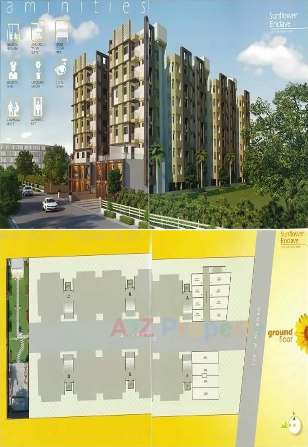Layout of real estate project Sunflower Enclave located at Sarkhej, Ahmedabad, Gujarat