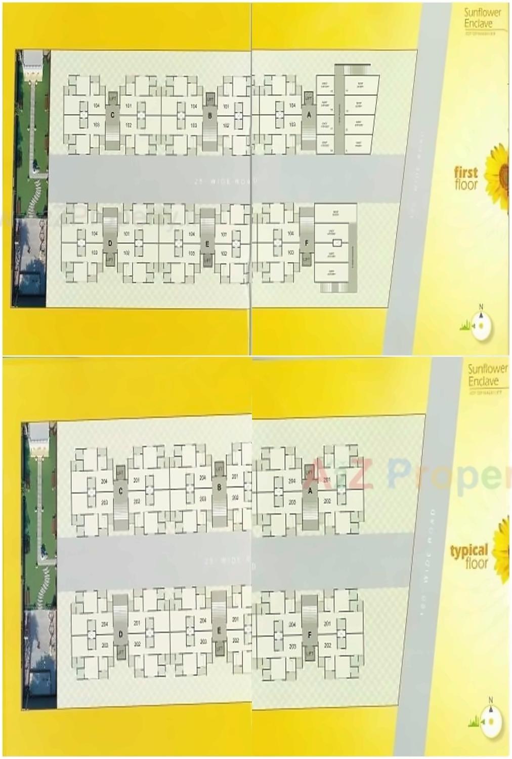 Layout of real estate project Sunflower Enclave located at Sarkhej, Ahmedabad, Gujarat