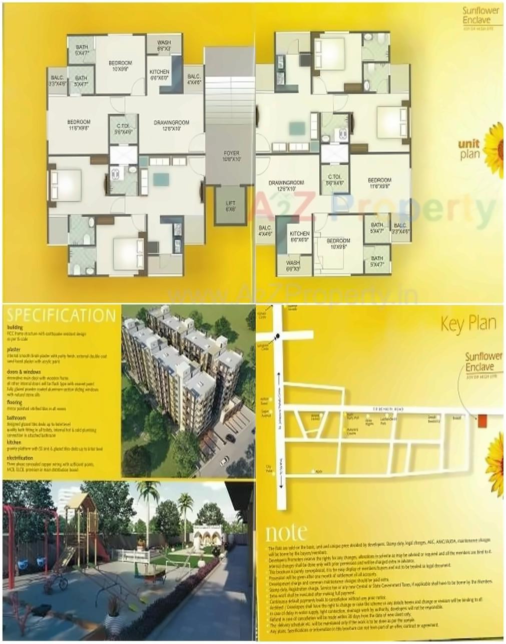 Layout of real estate project Sunflower Enclave located at Sarkhej, Ahmedabad, Gujarat