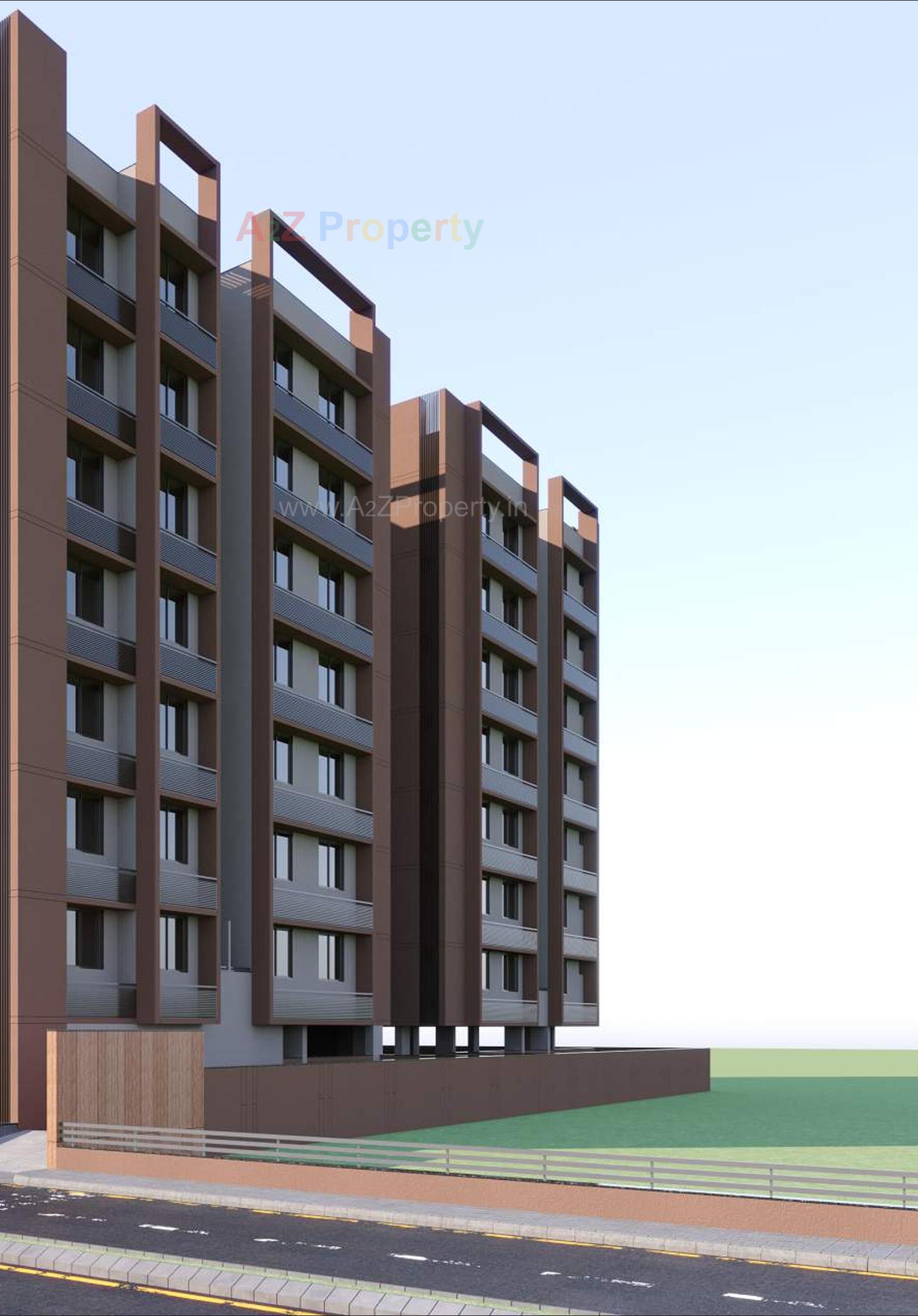 3D Elevation of real estate project Sunflower located at Shilaj, Ahmedabad, Gujarat