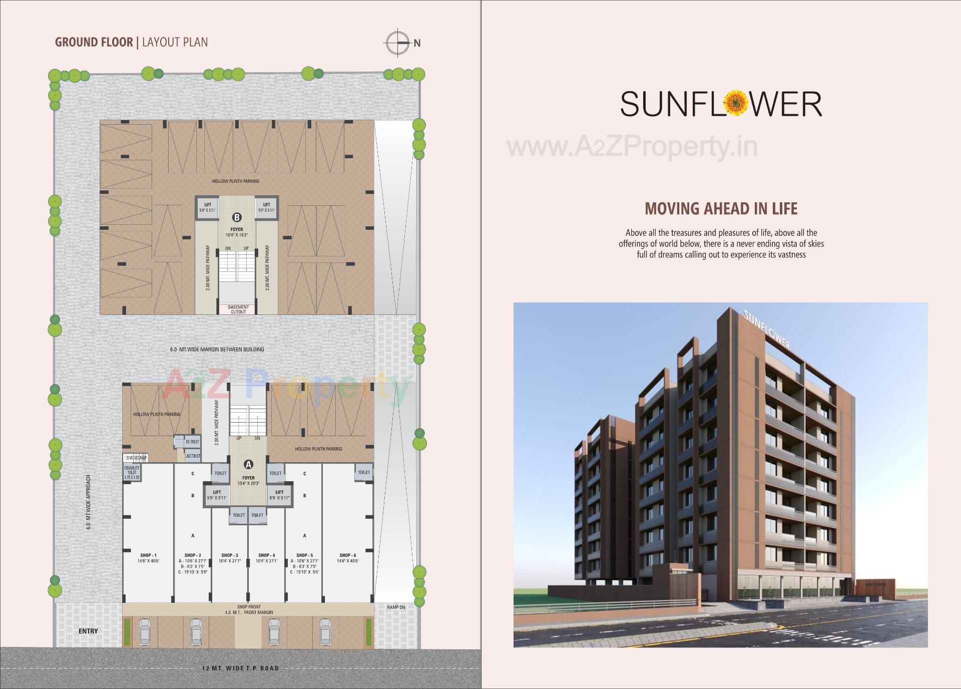 Layout of real estate project Sunflower located at Shilaj, Ahmedabad, Gujarat