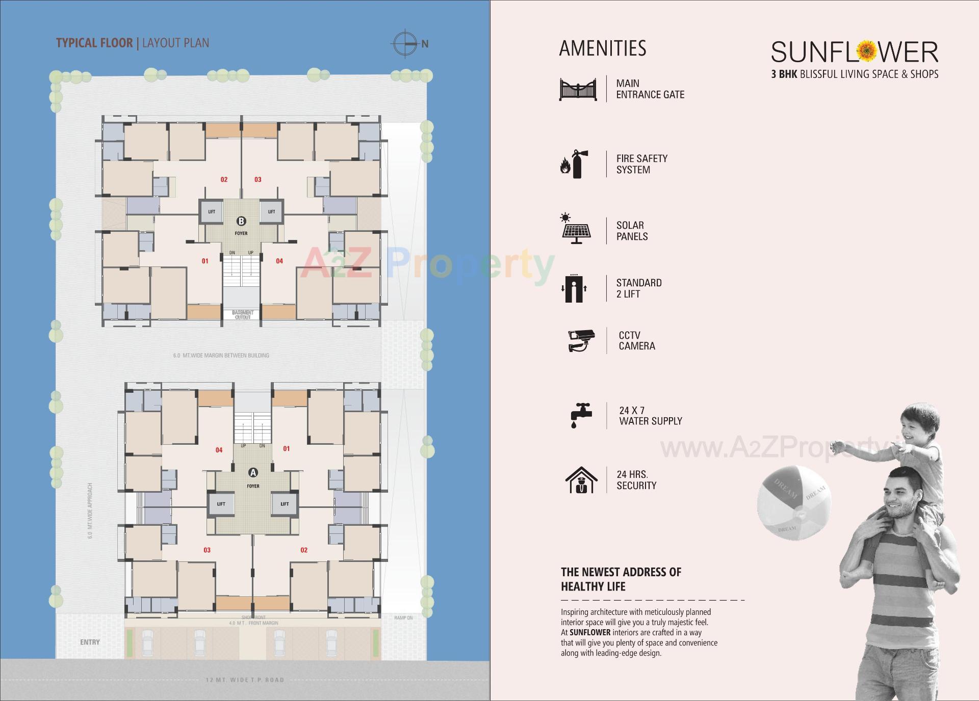 Layout of real estate project Sunflower located at Shilaj, Ahmedabad, Gujarat