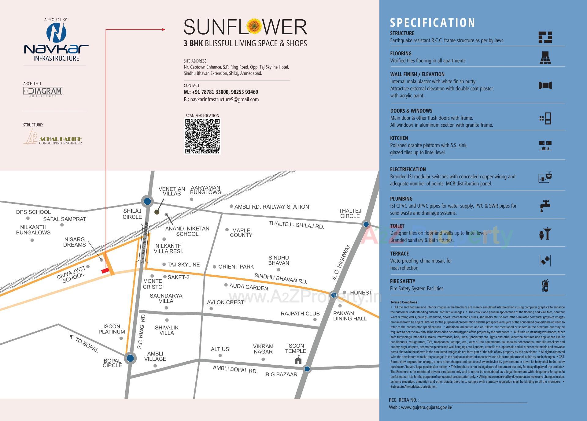  of real estate project Sunflower located at Shilaj, Ahmedabad, Gujarat