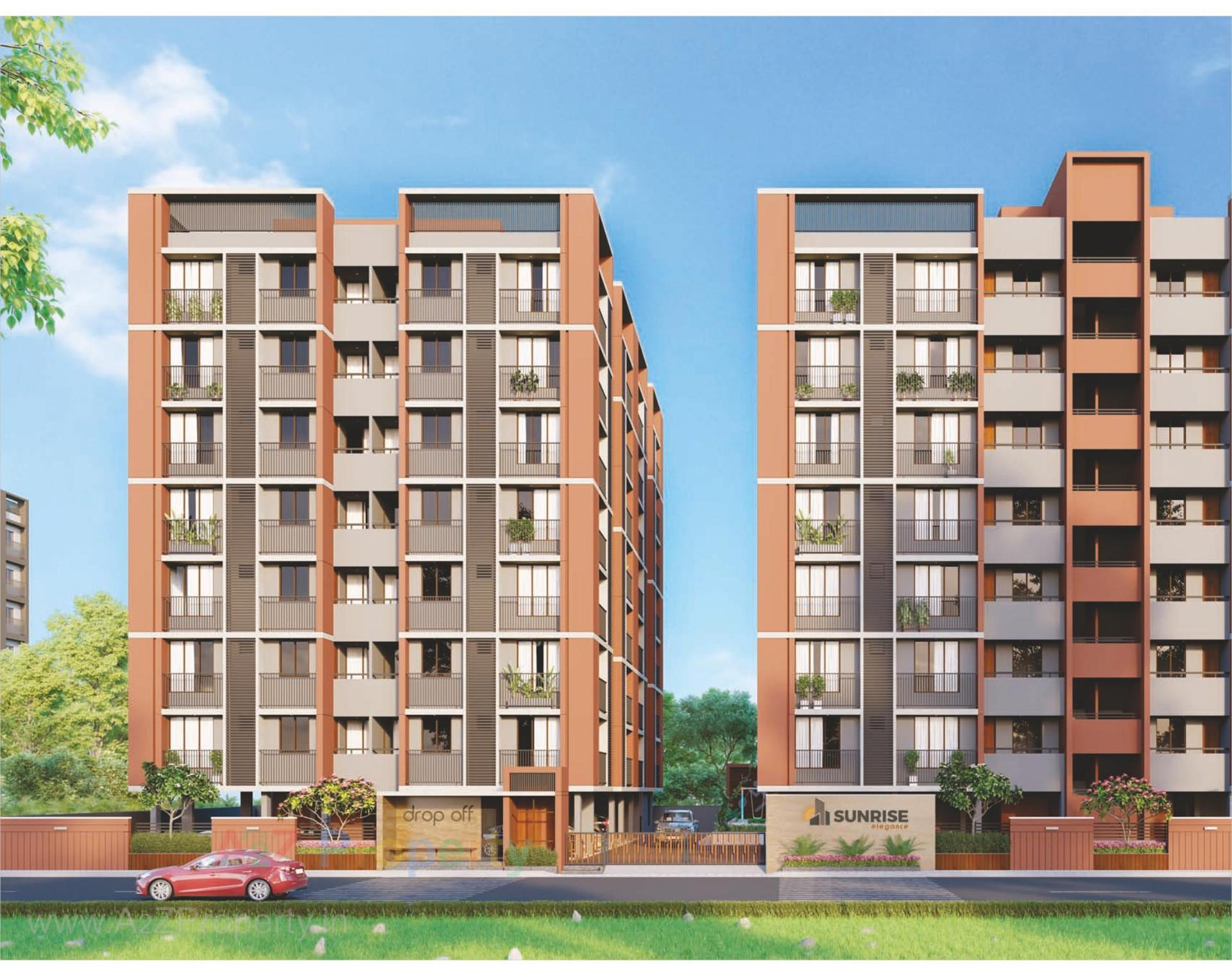 3D Elevation of real estate project Sunrise Elegance located at Vatva, Ahmedabad, Gujarat