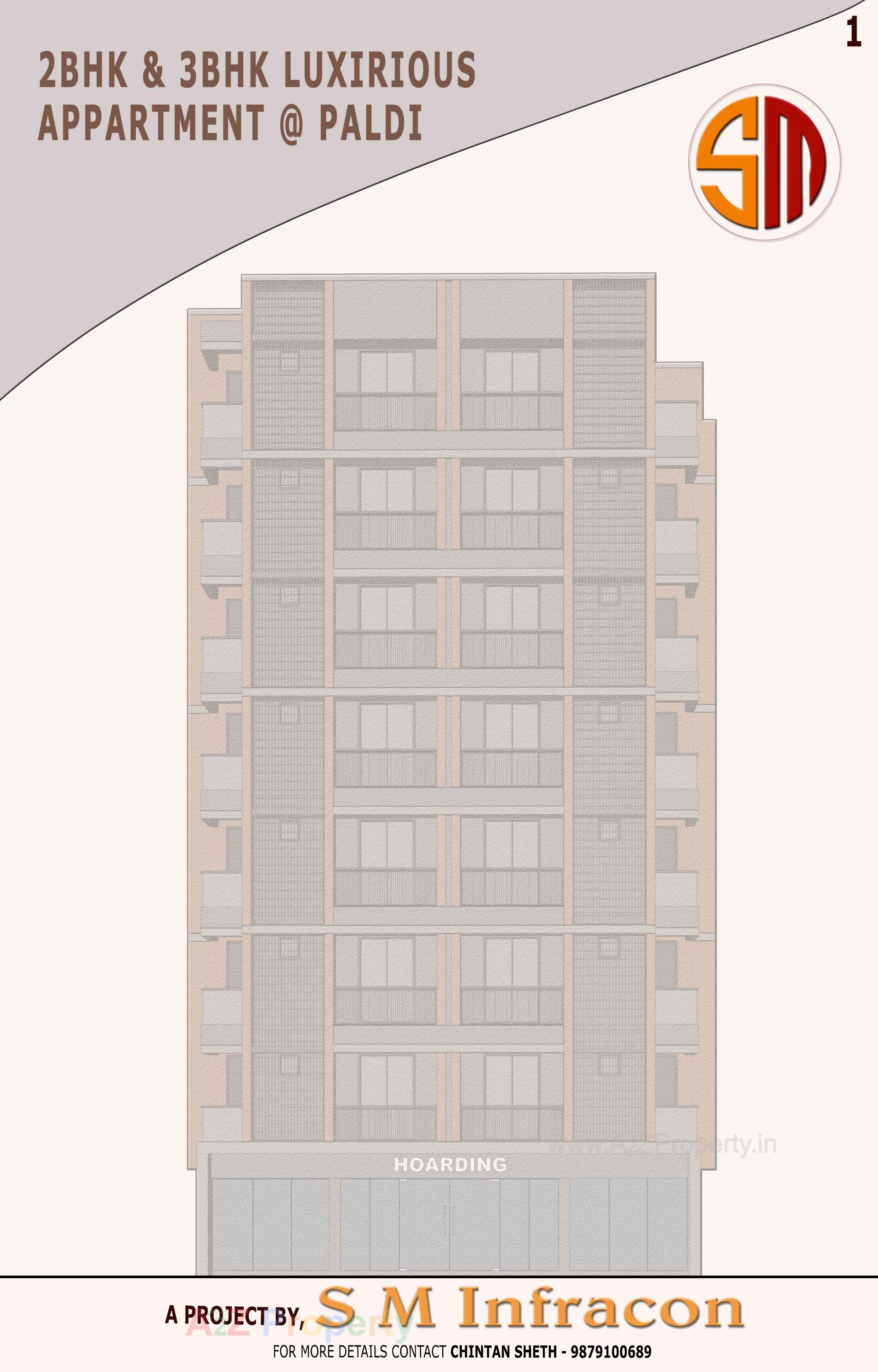 Layout of real estate project Sunrise Elegance located at Paldi, Ahmedabad, Gujarat