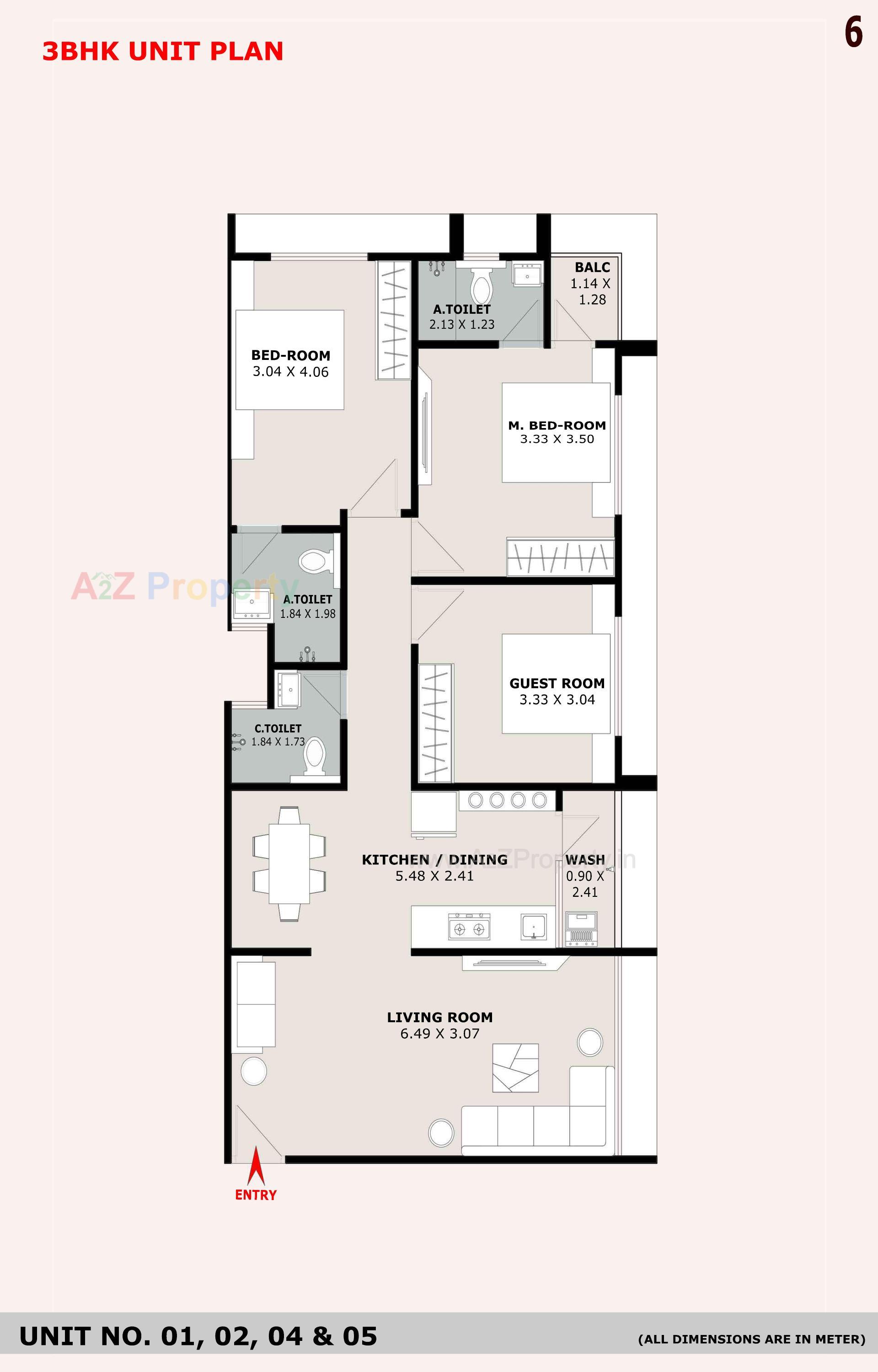 Layout of real estate project Sunrise Elegance located at Paldi, Ahmedabad, Gujarat
