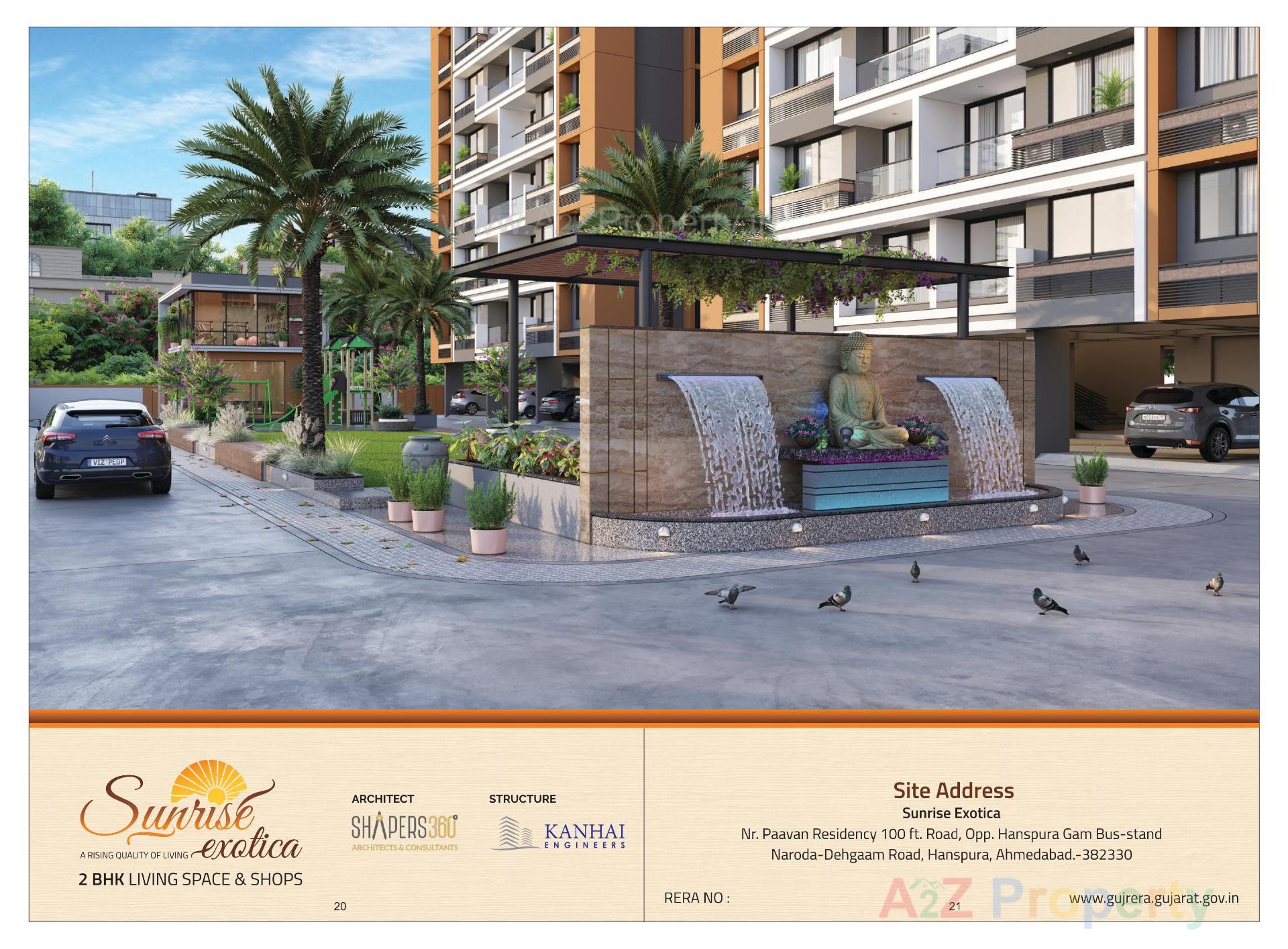 3D Elevation of real estate project Sunrise Exotica located at Hanspura, Ahmedabad, Gujarat