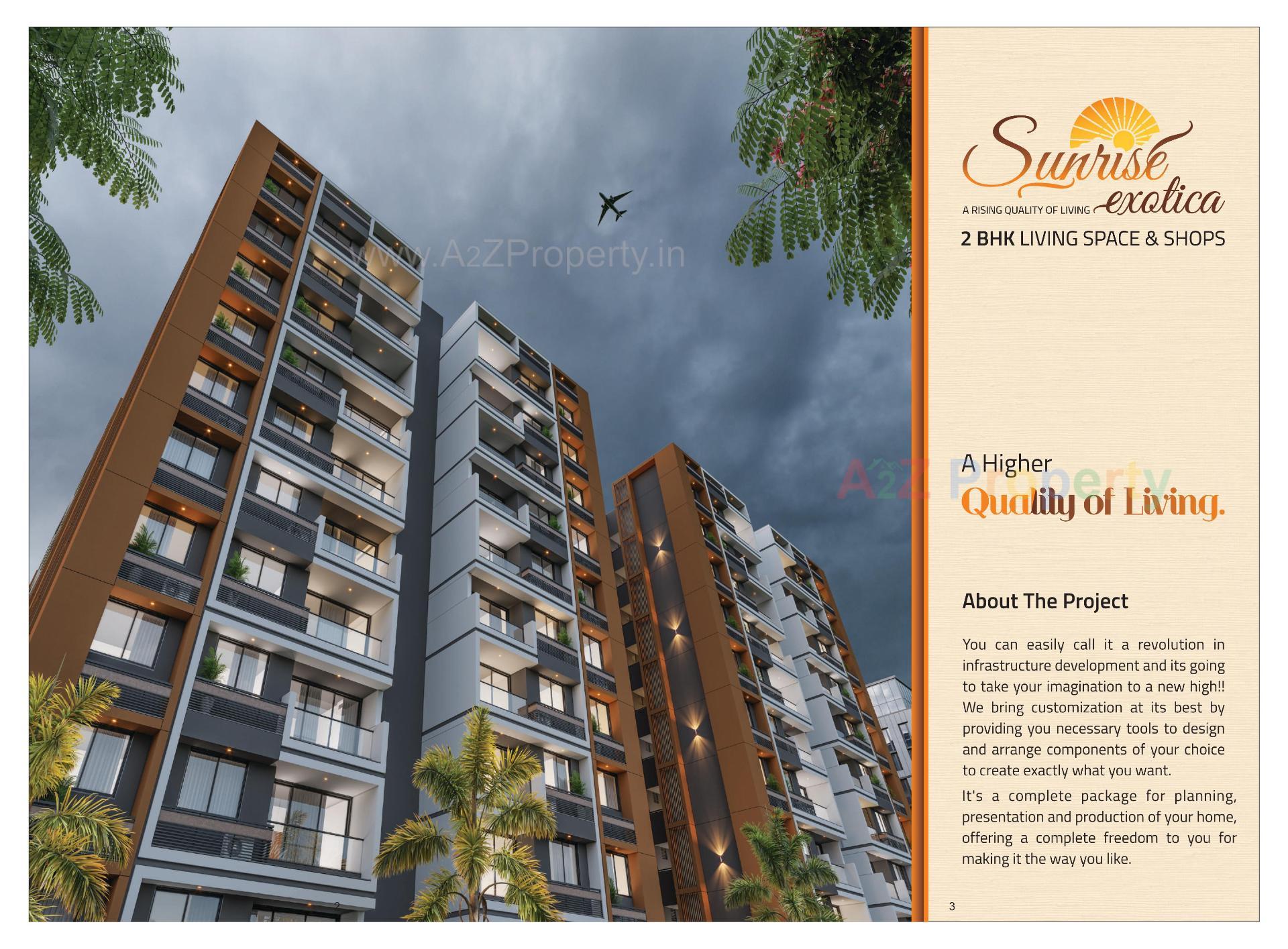 3D Elevation of real estate project Sunrise Exotica located at Hanspura, Ahmedabad, Gujarat
