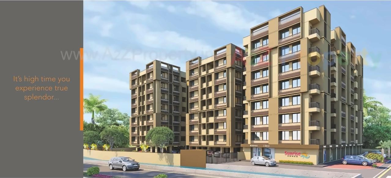 3D Elevation of real estate project Sunrise Homes located at Vatva, Ahmedabad, Gujarat