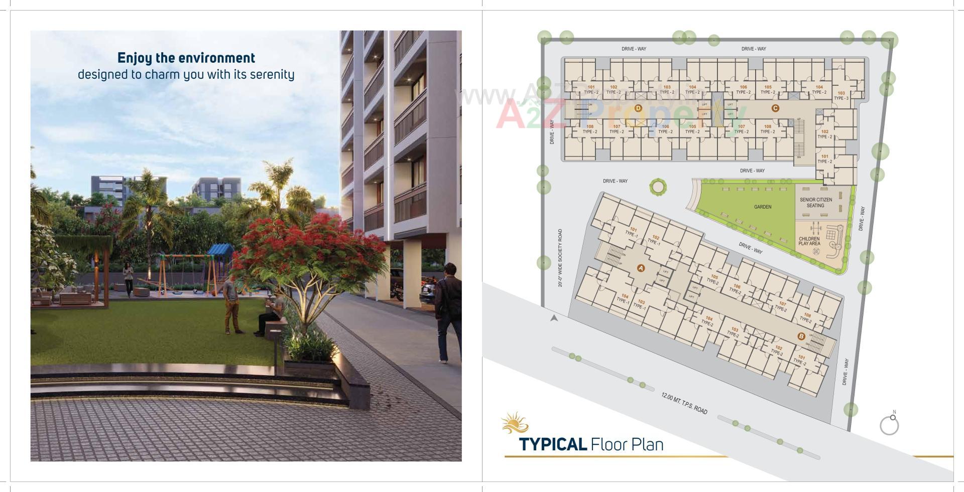 Layout of real estate project Sunrise Homes located at Vatva, Ahmedabad, Gujarat