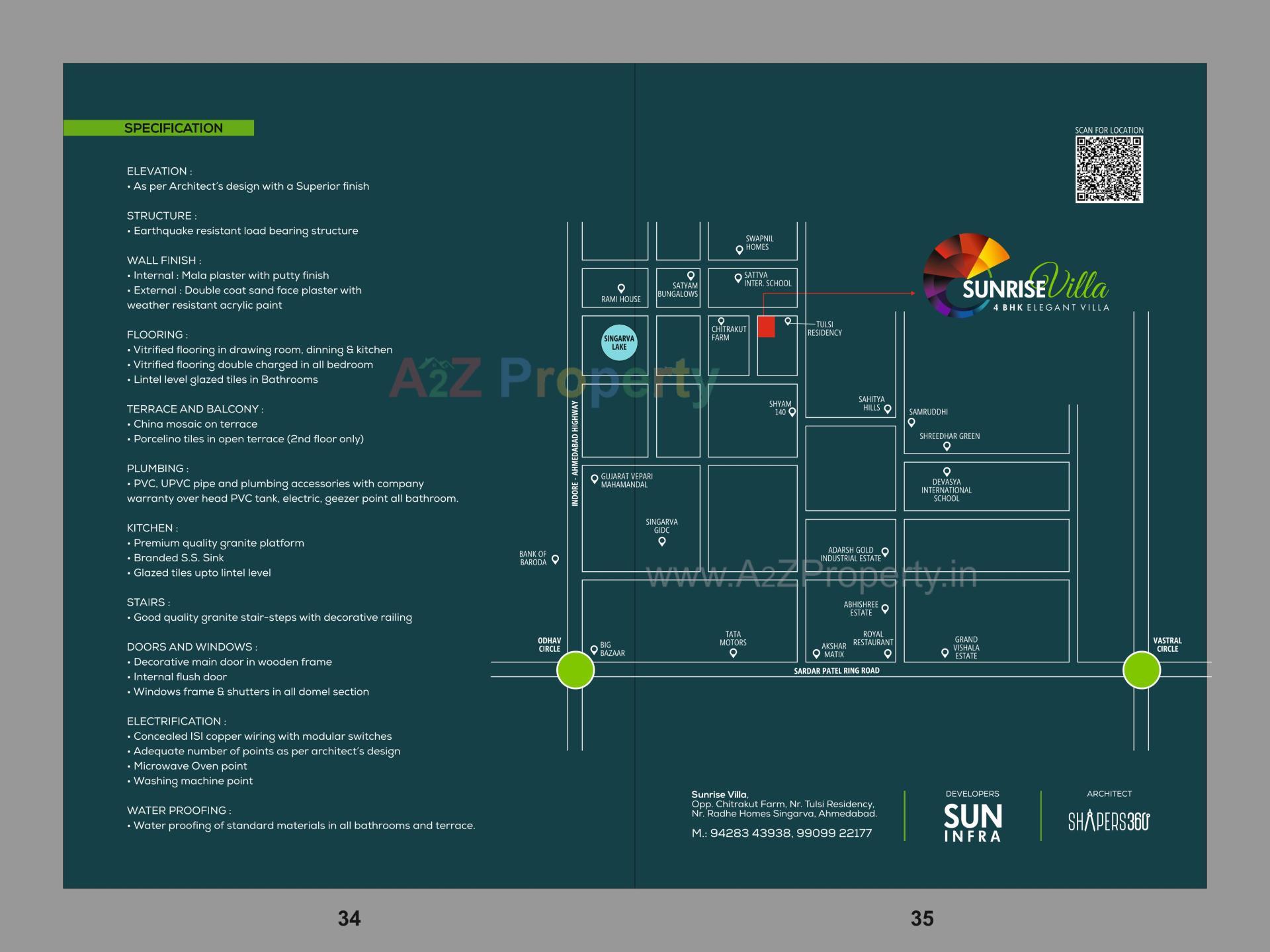 of real estate project Sunrise Villa located at Singarva, Ahmedabad, Gujarat
