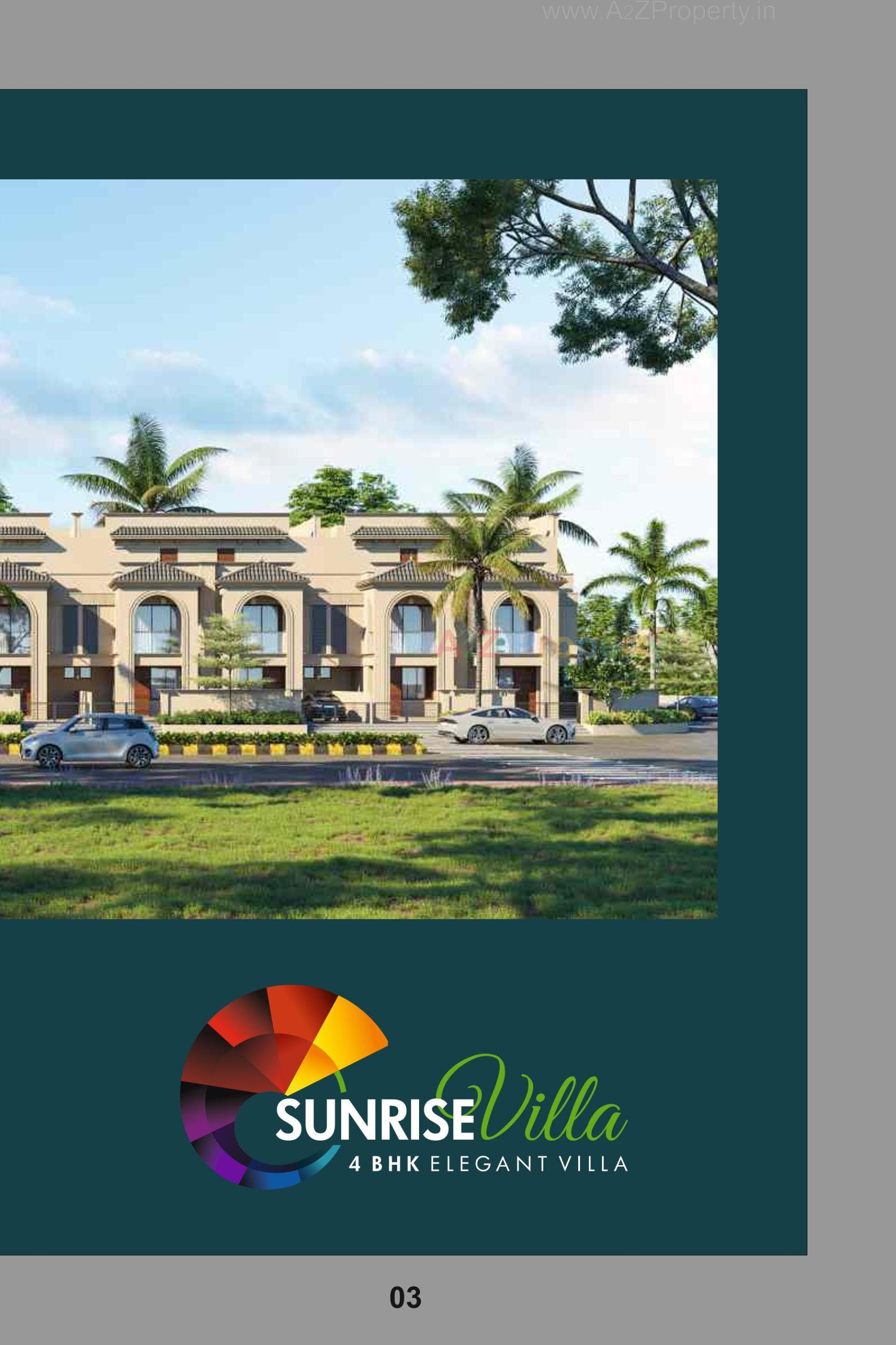 3D Elevation of real estate project Sunrise Villa located at Singarva, Ahmedabad, Gujarat