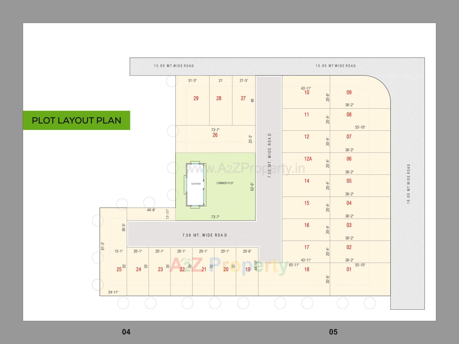 Layout of real estate project Sunrise Villa located at Singarva, Ahmedabad, Gujarat