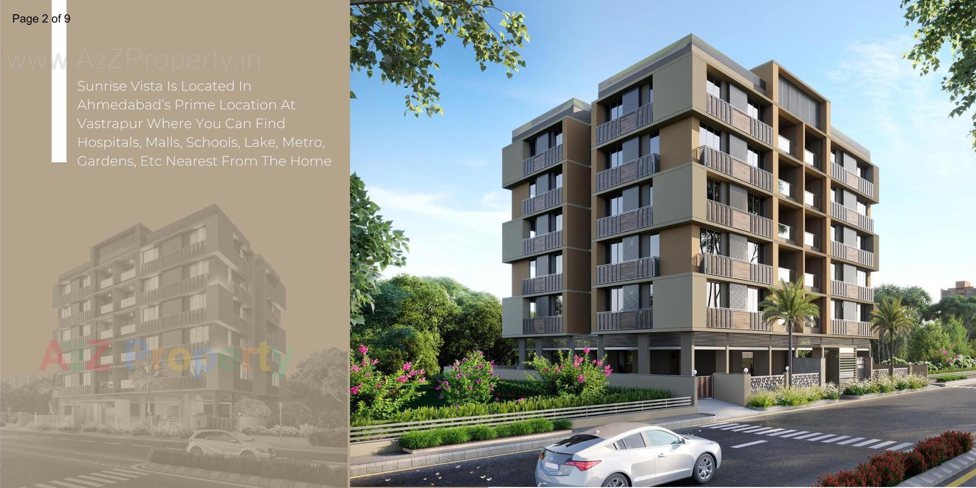 3D Elevation of real estate project Sunrise Vista located at Bodakdev, Ahmedabad, Gujarat