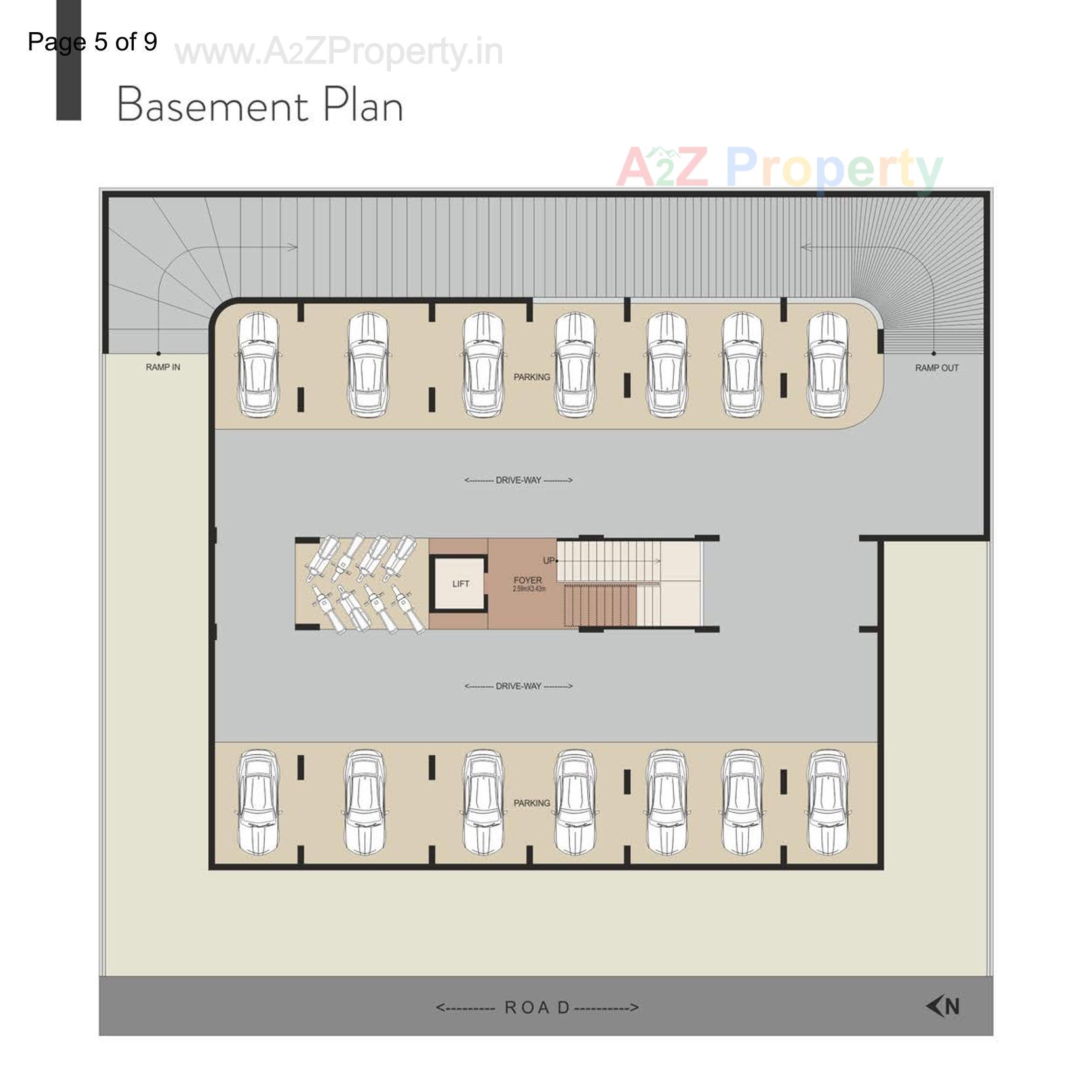 Layout of real estate project Sunrise Vista located at Bodakdev, Ahmedabad, Gujarat
