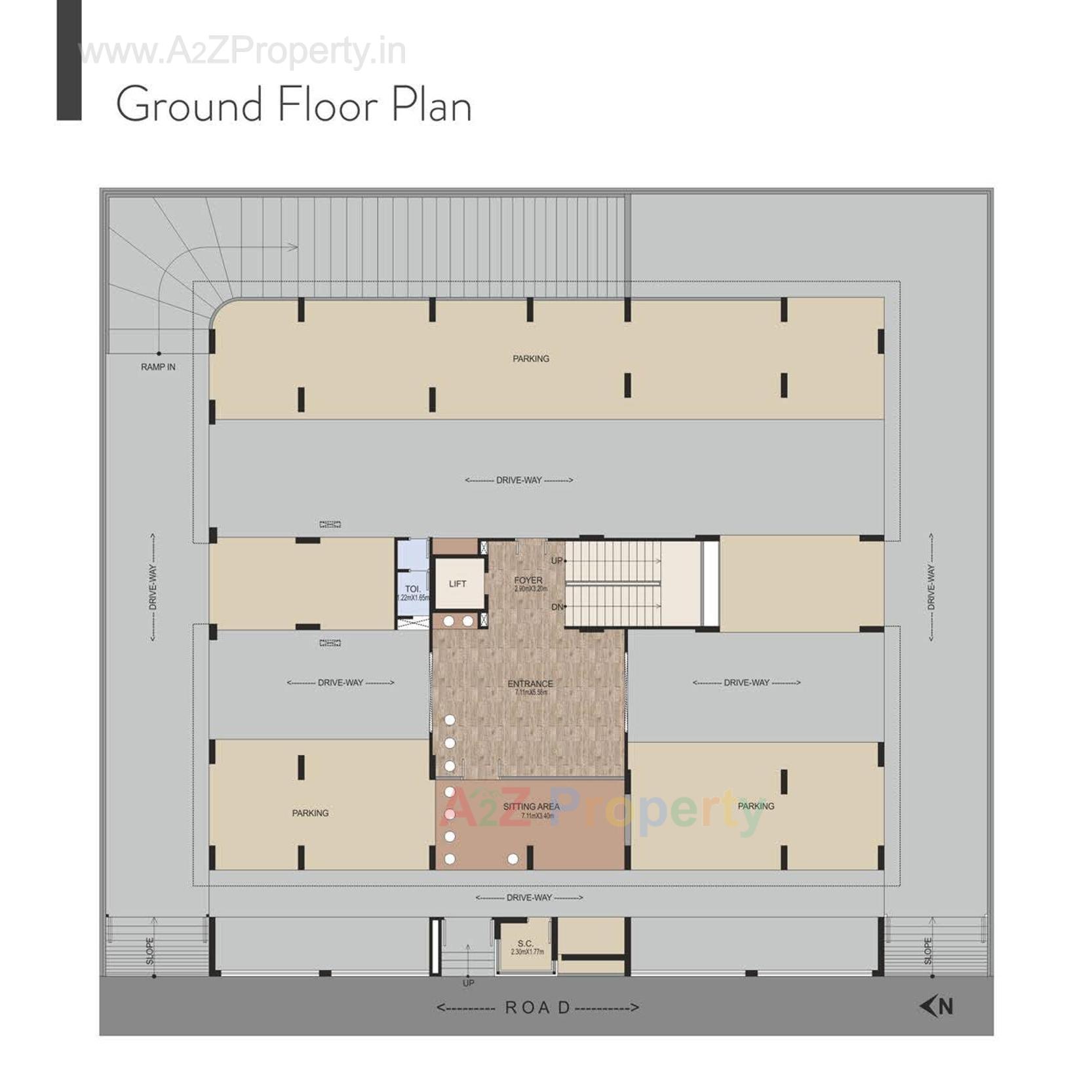 Layout of real estate project Sunrise Vista located at Bodakdev, Ahmedabad, Gujarat
