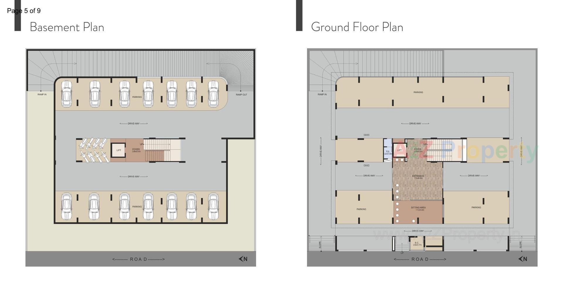 Layout of real estate project Sunrise Vista located at Bodakdev, Ahmedabad, Gujarat