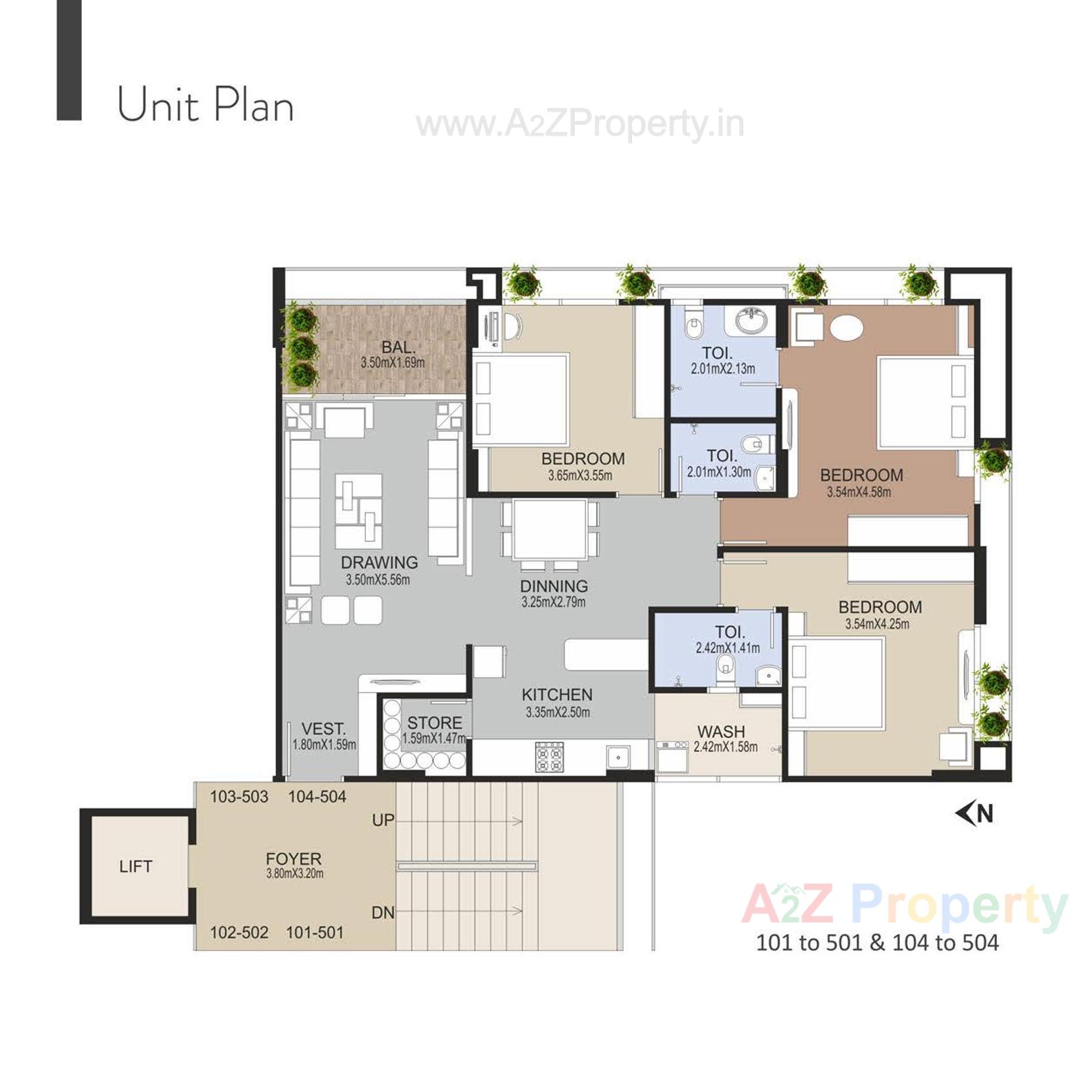 Layout of real estate project Sunrise Vista located at Bodakdev, Ahmedabad, Gujarat