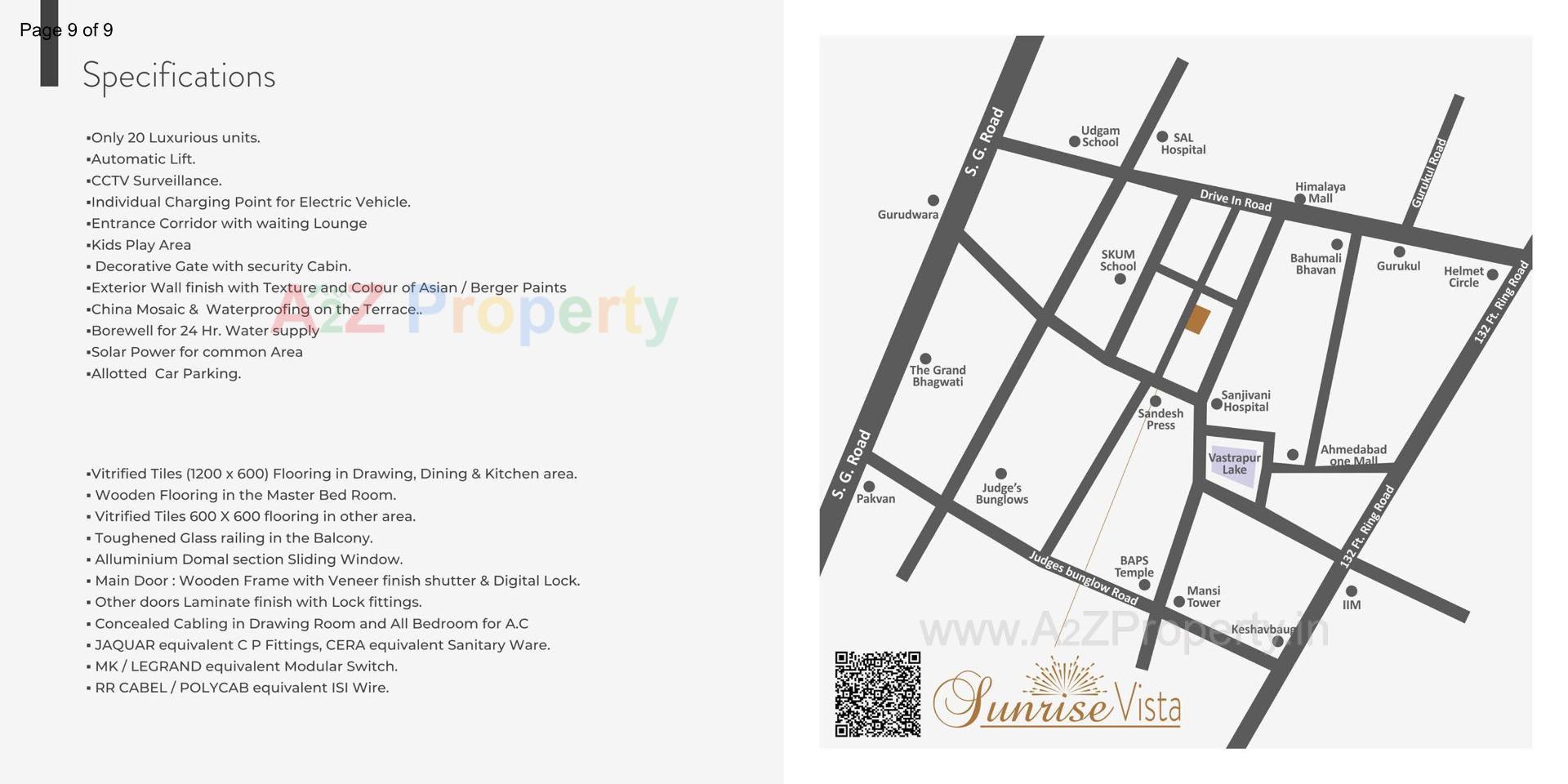  of real estate project Sunrise Vista located at Bodakdev, Ahmedabad, Gujarat