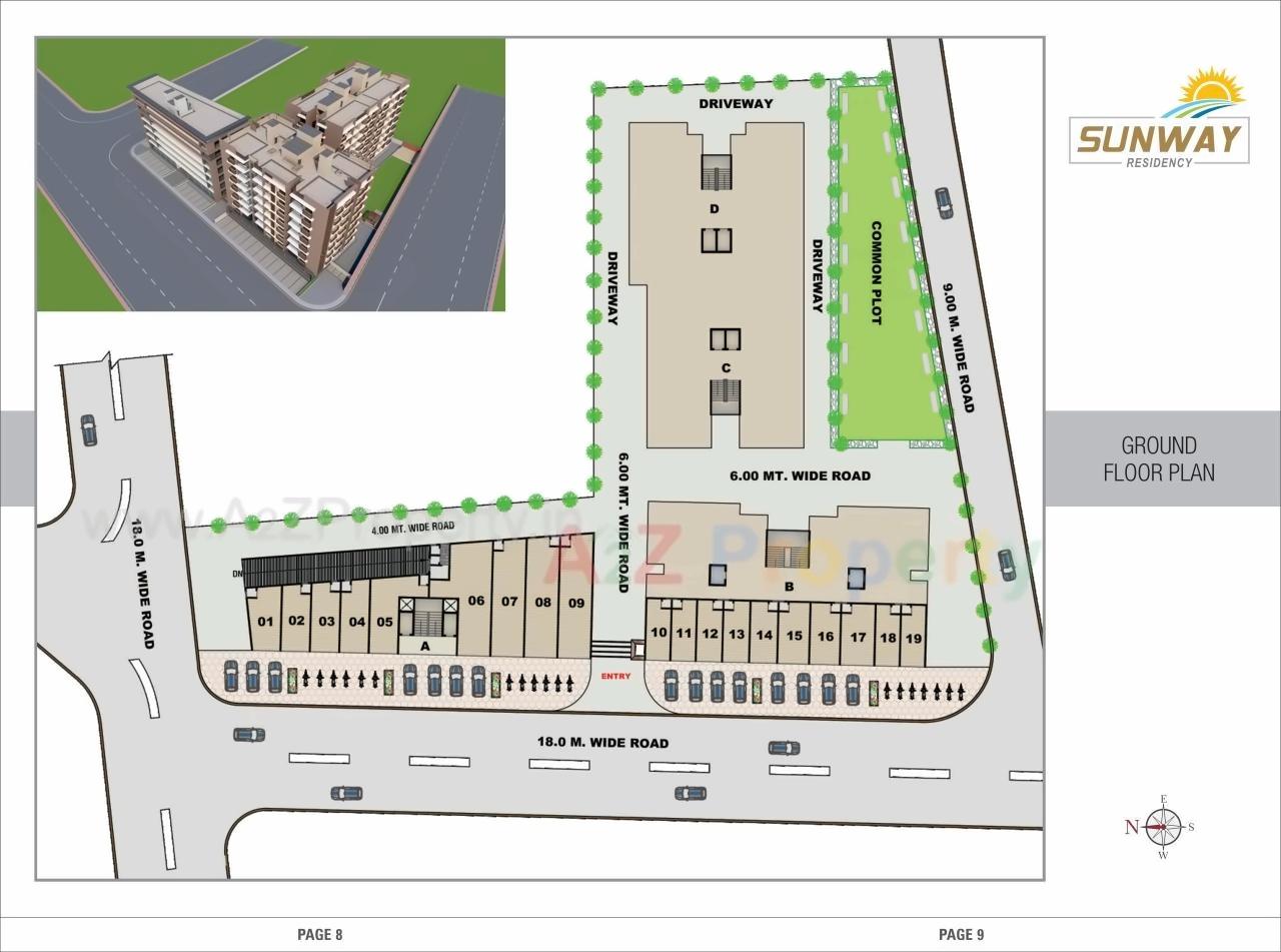 Layout of real estate project Sunway Residancy located at Nikol, Ahmedabad, Gujarat