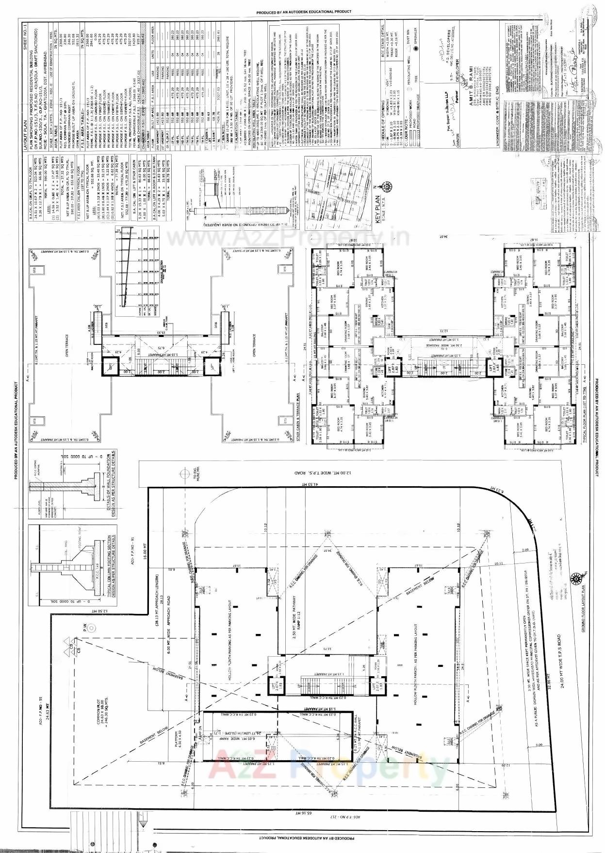 Layout of real estate project Supan Serenity located at Sola, Ahmedabad, Gujarat
