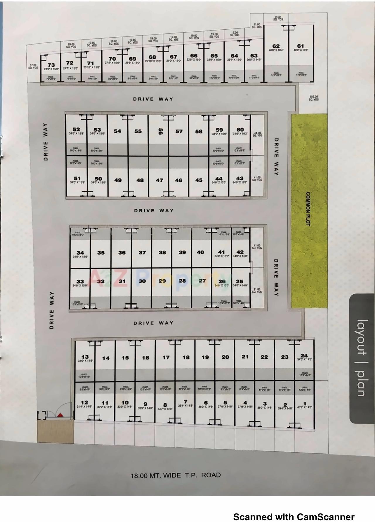 Layout of real estate project Supreme Industrial Estate located at Kathwada, Ahmedabad, Gujarat