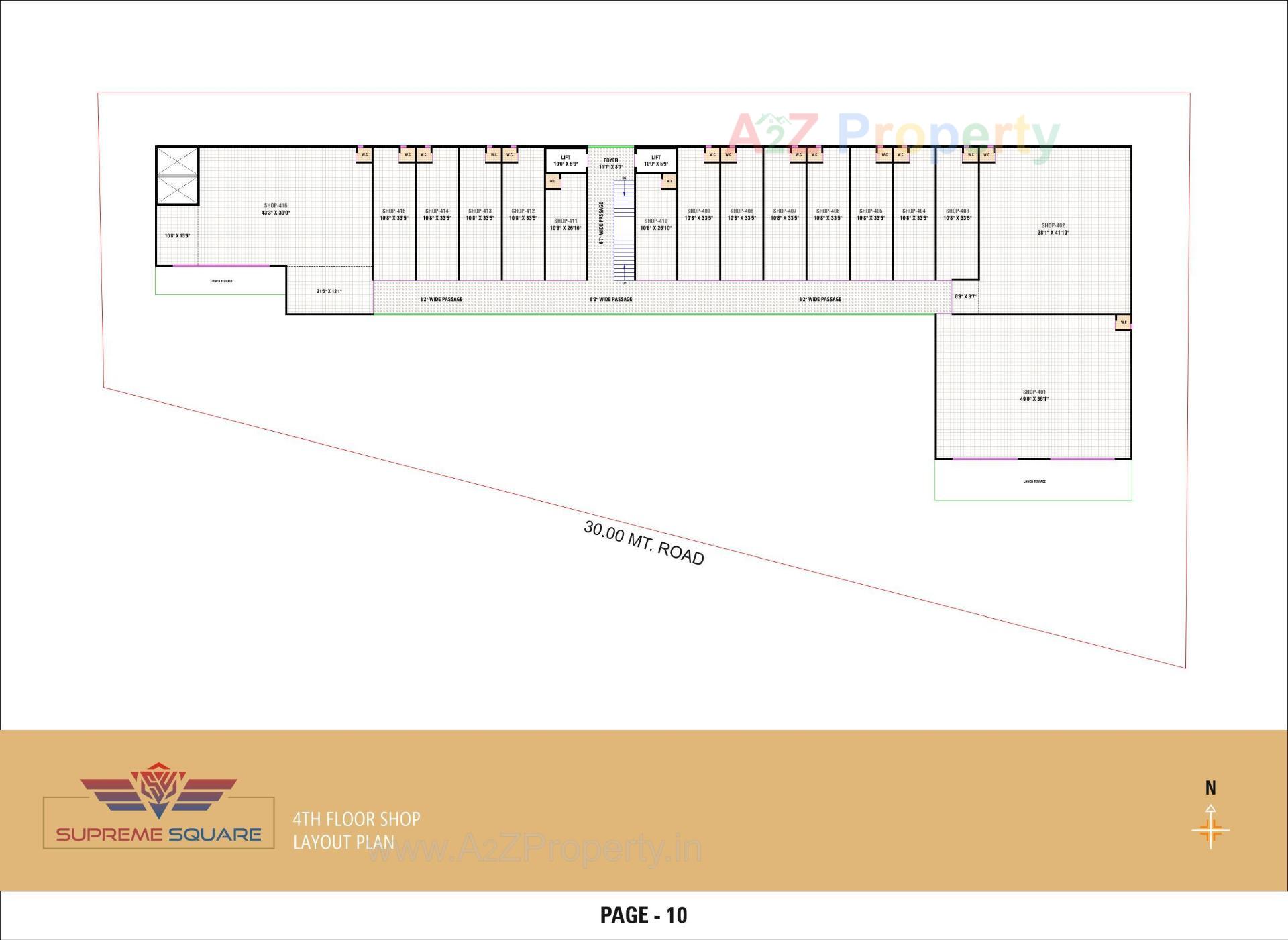 Layout of real estate project Supreme Square located at Naroda, Ahmedabad, Gujarat