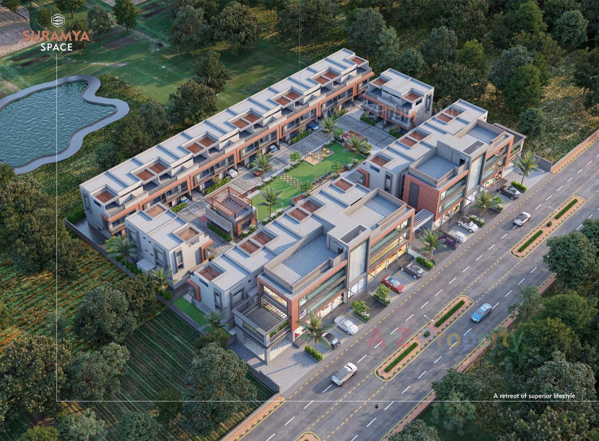 3D Elevation of real estate project Suramya Space located at Sanand, Ahmedabad, Gujarat