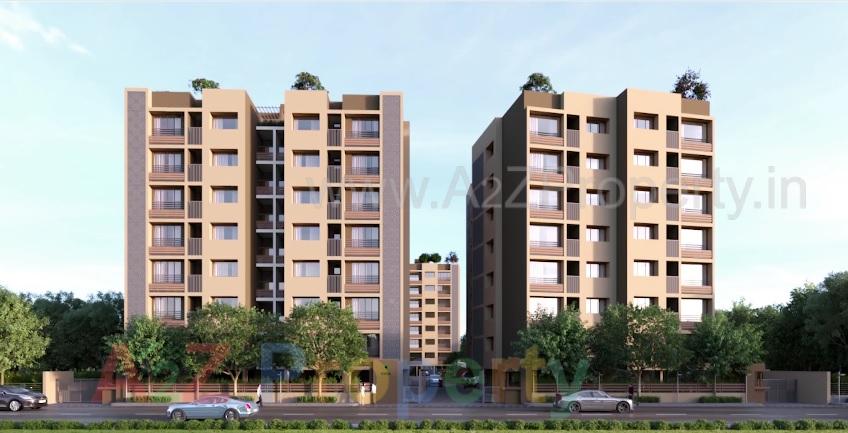 3D Elevation of real estate project Surya Emerald   Block located at Makarba, Ahmedabad, Gujarat