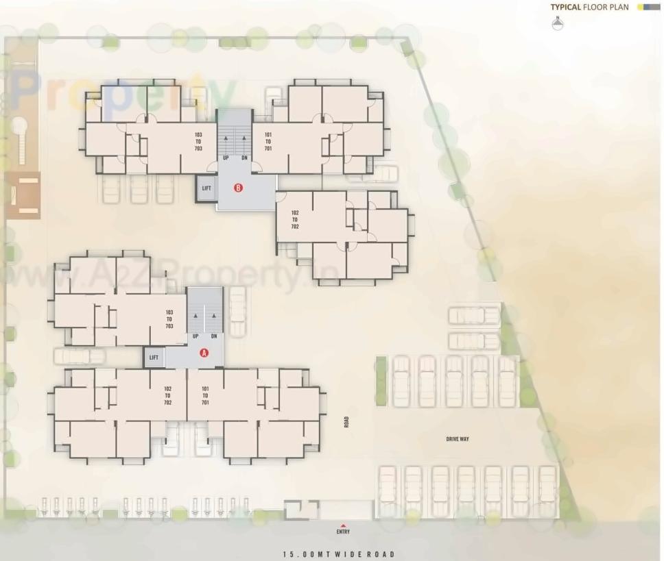Layout of real estate project Surya Shreeji located at City, Ahmedabad, Gujarat