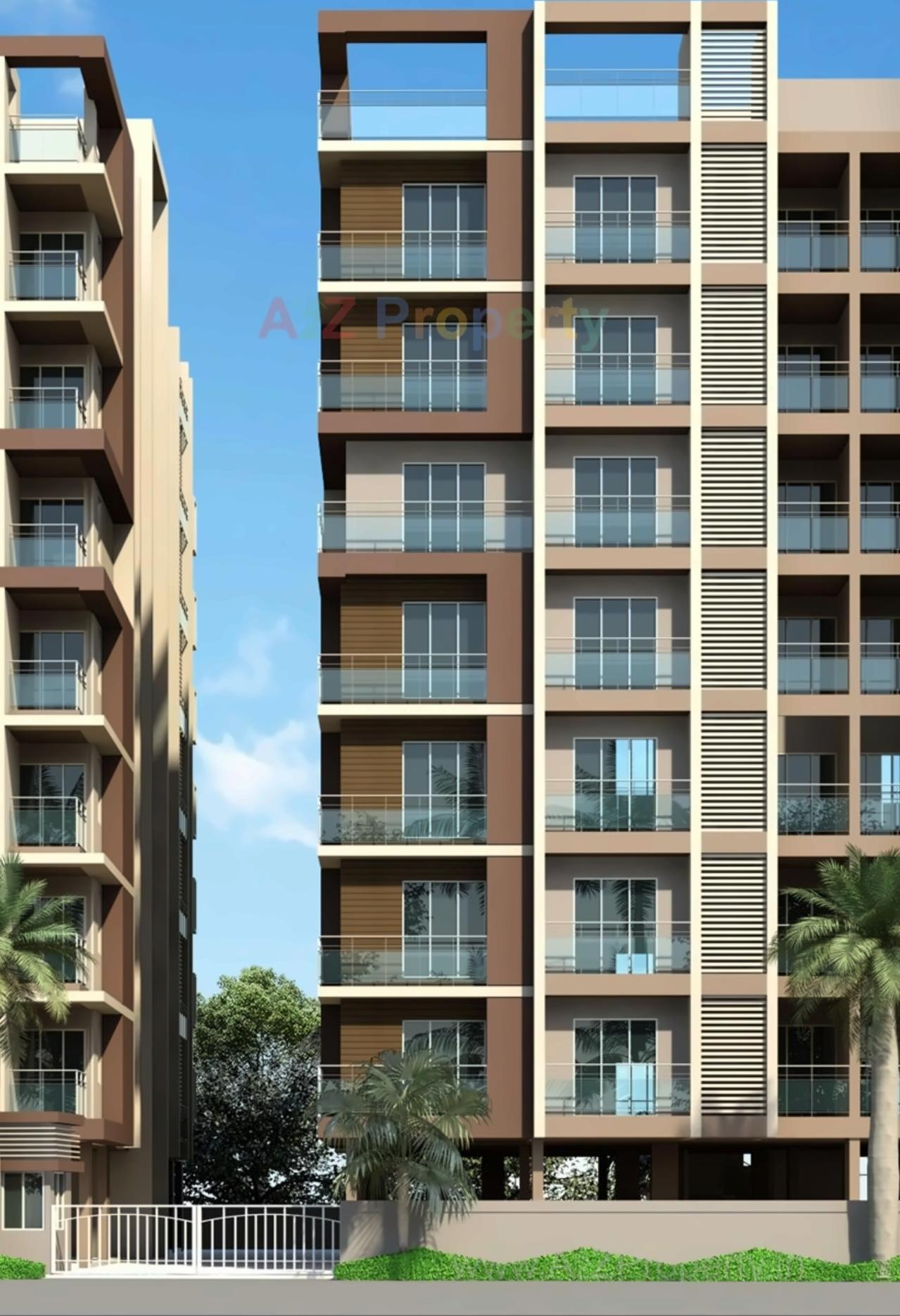 3D Elevation of real estate project Suryakamal Residency located at Ahmedabad, Ahmedabad, Gujarat