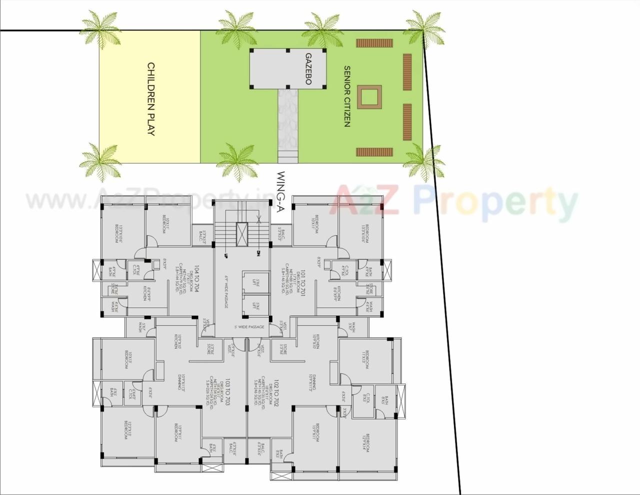 Layout of real estate project Suryakamal Residency located at Ahmedabad, Ahmedabad, Gujarat