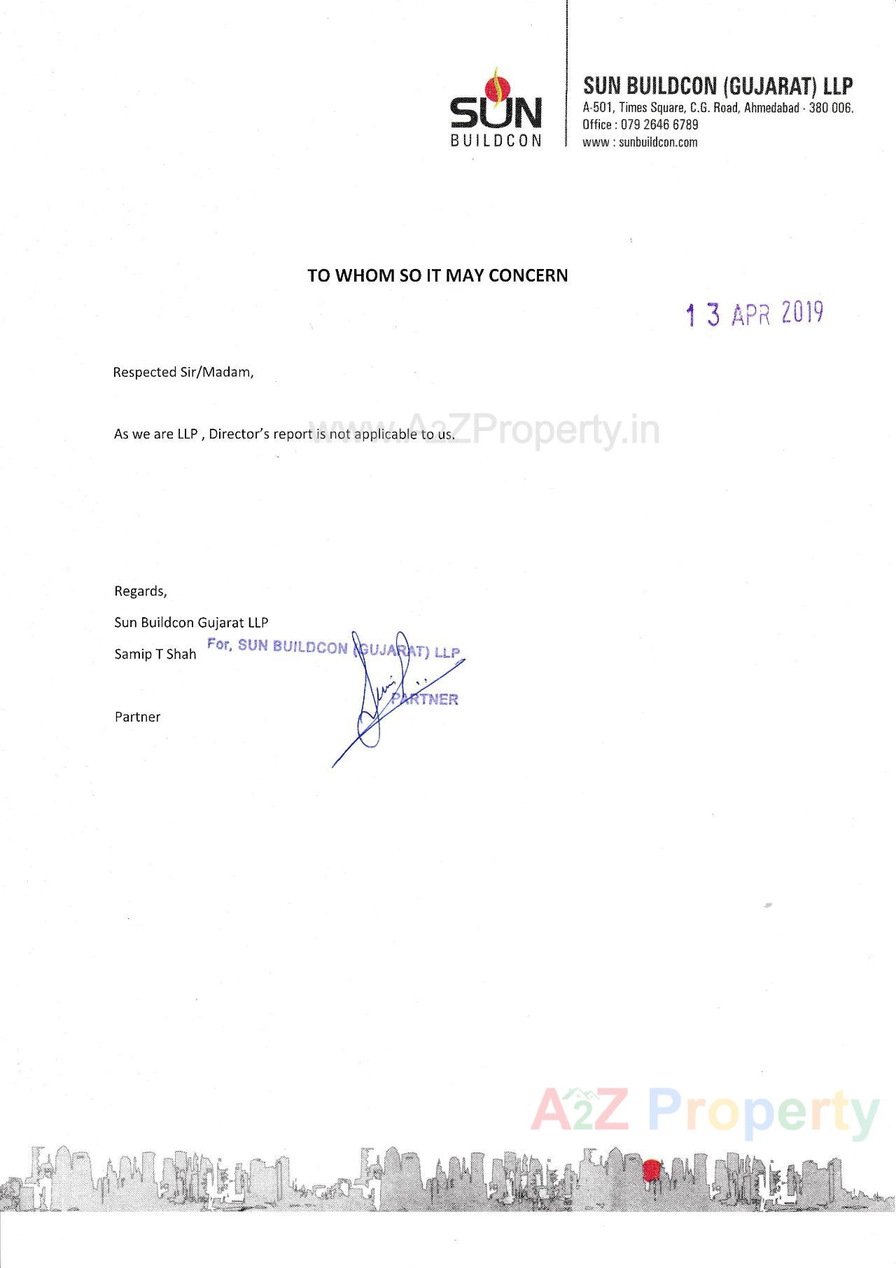  of real estate project Suryansh Gateway located at Sola, Ahmedabad, Gujarat