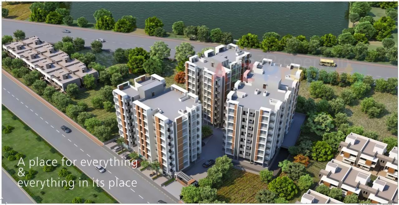3D Elevation of real estate project Suryansh Solitaire located at Shilaj, Ahmedabad, Gujarat