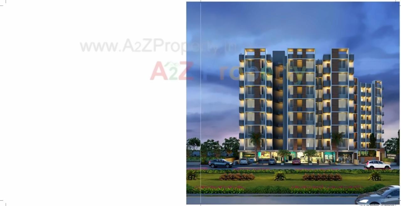 3D Elevation of real estate project Suryansh Solitaire located at Shilaj, Ahmedabad, Gujarat