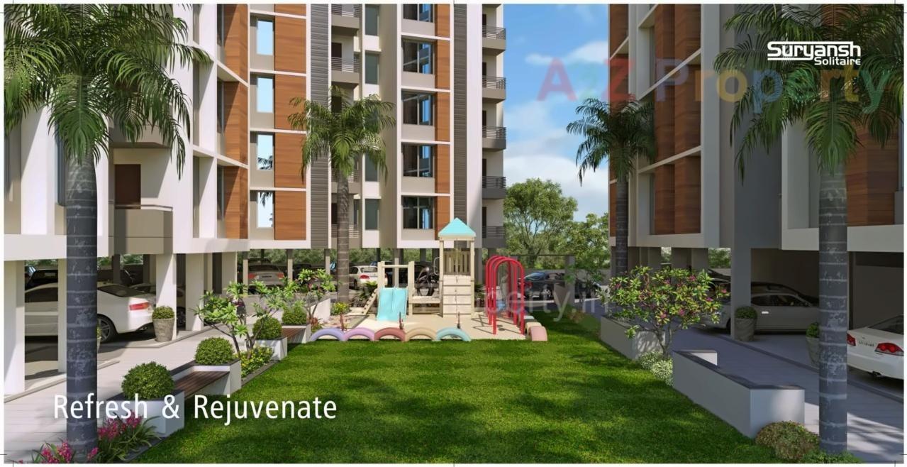 3D Elevation of real estate project Suryansh Solitaire located at Shilaj, Ahmedabad, Gujarat
