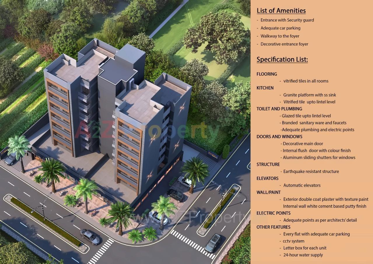 3D Elevation of real estate project Suvarna Residency located at Chandkheda, Ahmedabad, Gujarat