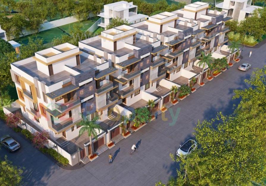 3D Elevation of real estate project Suvarna Villa located at Bopal, Ahmedabad, Gujarat