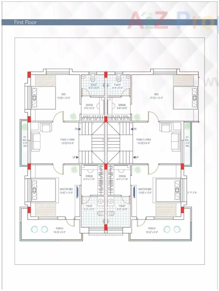 Layout of real estate project Suvarna Villa located at Bopal, Ahmedabad, Gujarat